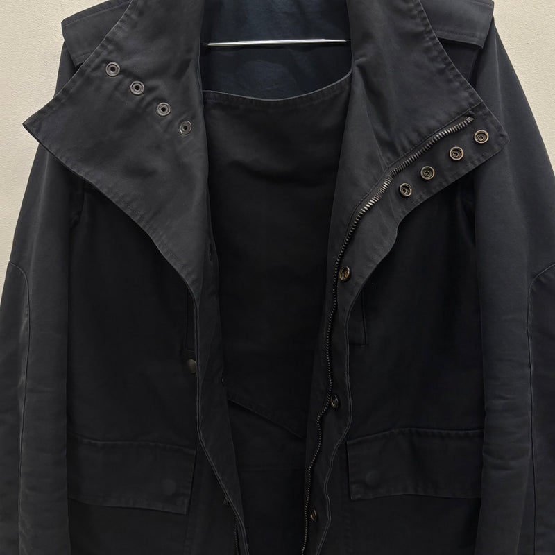 Balmain Biker Parka High Collar Jacket