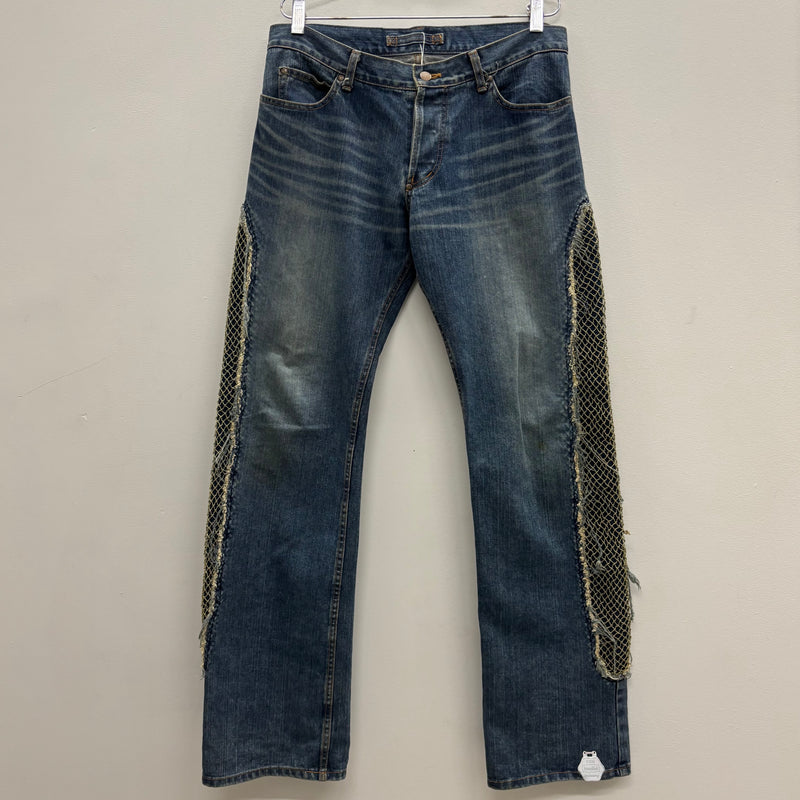00s Mihara Yasuhiro Netted Side Jeans