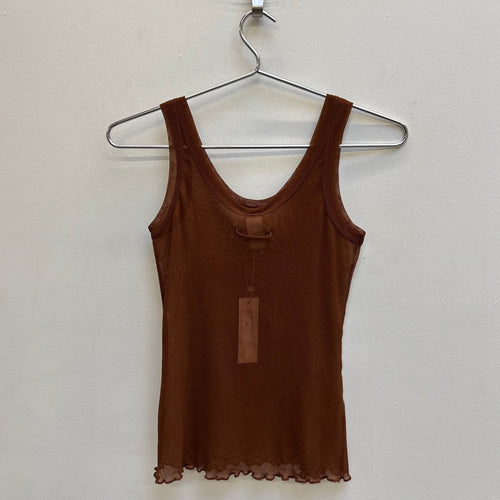 Jean Paul Gaultier ‘SOLEIL’ Mesh Lettuce Trim Tank Top