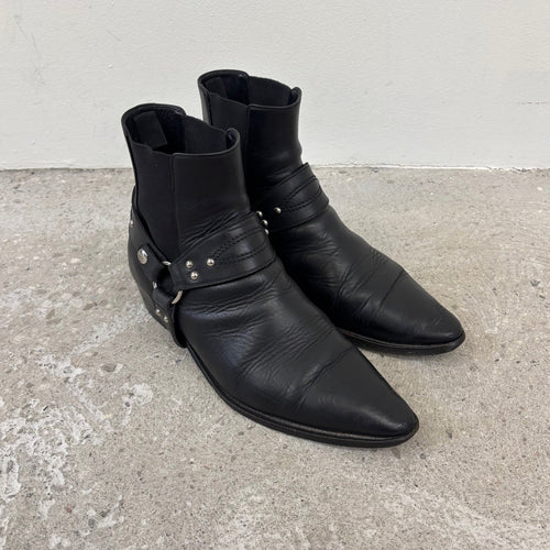 FW20 Celine Harness Camargue Leather Boots