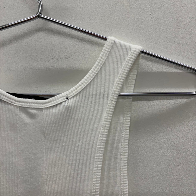 No ID. Back Cross Ribbed Tank Top