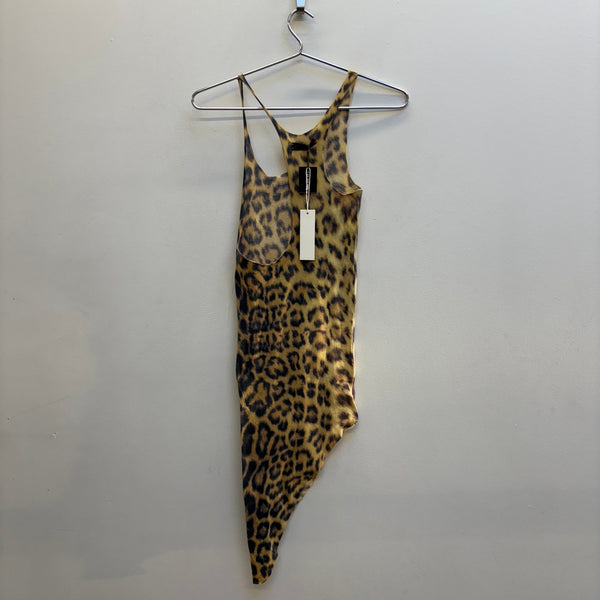FW10 If Six Was Nine Leopard Print Asymmetric Dress