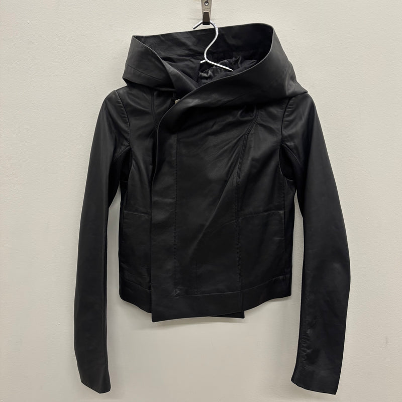 SS15 Rick Owens ‘FAUN’ Funnel Neck Leather Jacket