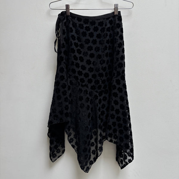 00s Atsuro Tayama Floral Print Asymmetrical Skirt