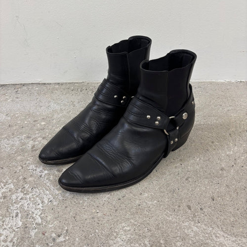 FW20 Celine Harness Camargue Leather Boots