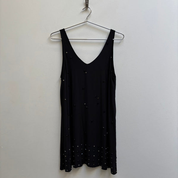Enchantment..? Sleeveless Silk Studded Dress