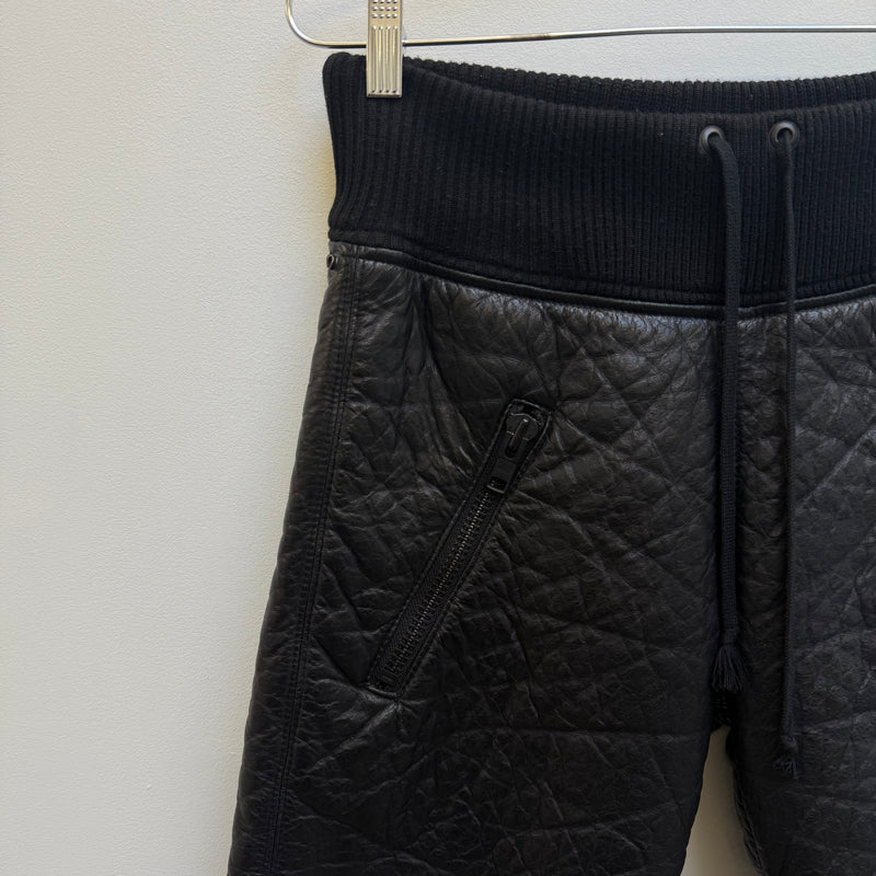 00s Le Grande Bleu (L.G.B.) Layered Deer Leather Shorts