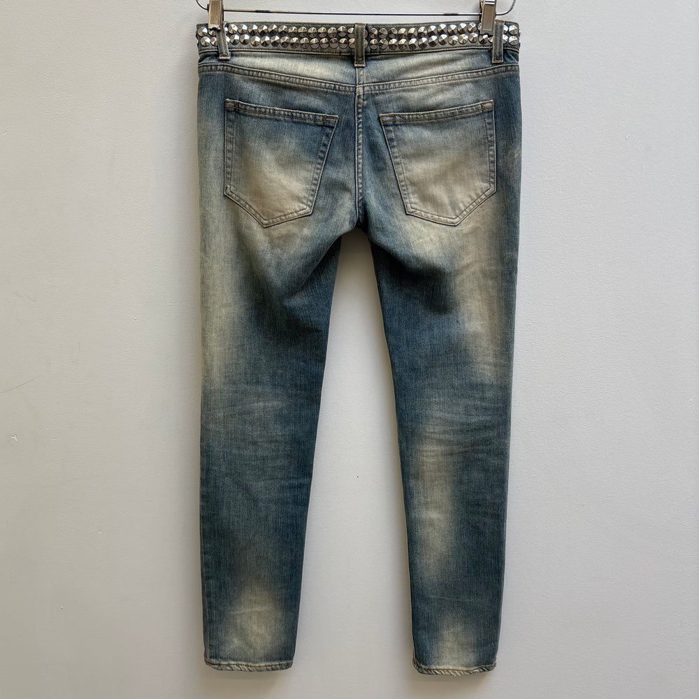 FW11 Balmain Studded Low Rise Skinny Jeans