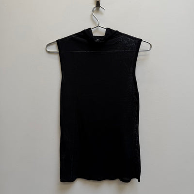 SS97 Gucci by Tom Ford Sheer Mesh Sleeveless Mock-Neck Top