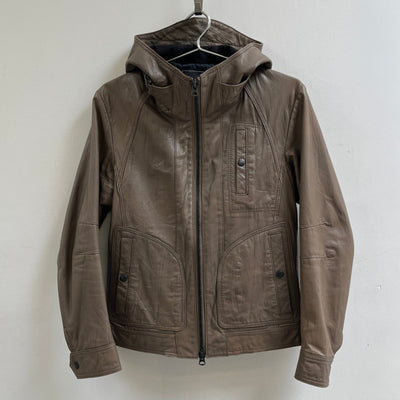 Tête Homme Hooded Goatskin Leather Jacket