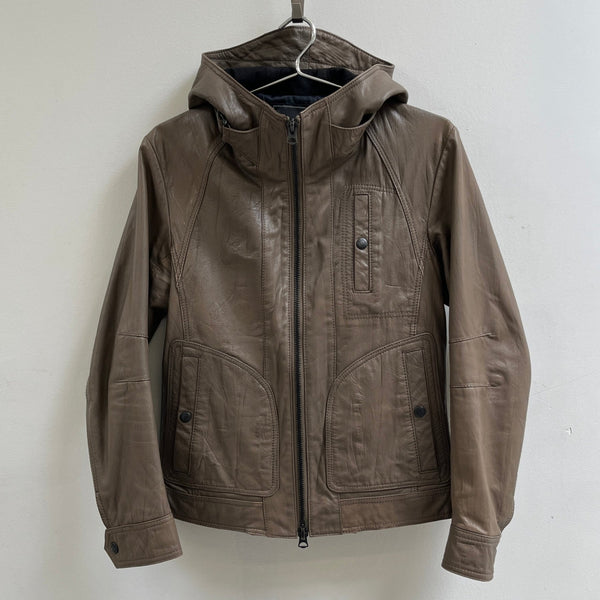 Tête Homme Hooded Goatskin Leather Jacket