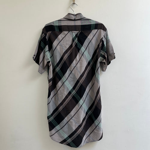 SS19 Yohji Yamamoto Pour Homme Patchwork Check Button-Down Shirt