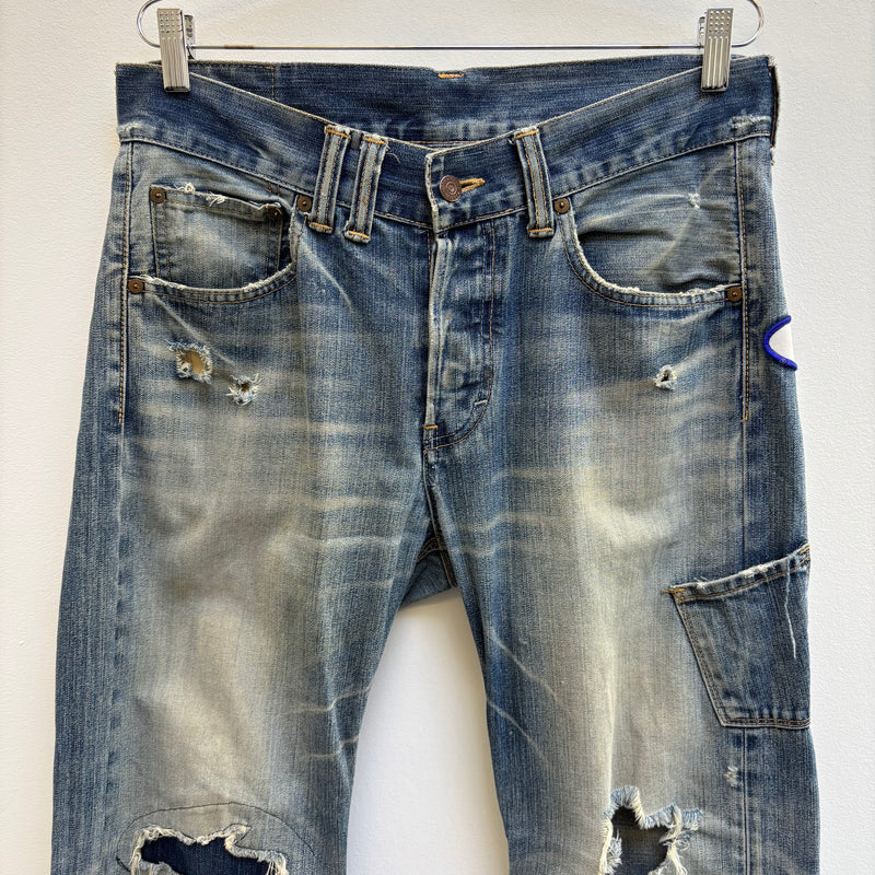 Anachronorm Distressed Patchwork Jeans