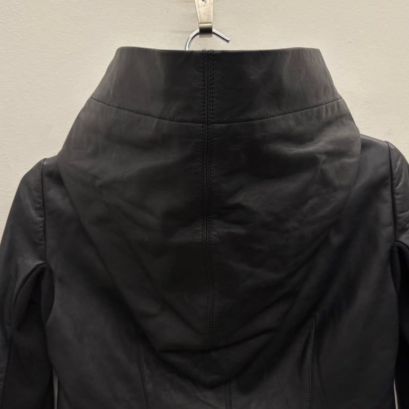 SS15 Rick Owens ‘FAUN’ Funnel Neck Leather Jacket