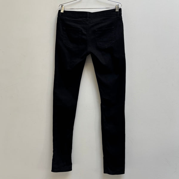 FW15 Saint Laurent Ripped Waxed Slim Fit Jeans