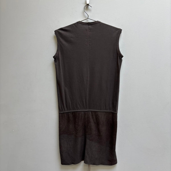 FW11 RICK OWENS “LIMO” LEATHER PATCH DRESS