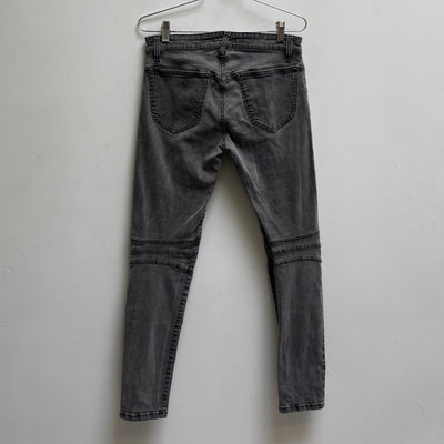 00s Balmain Skinny Biker Jeans