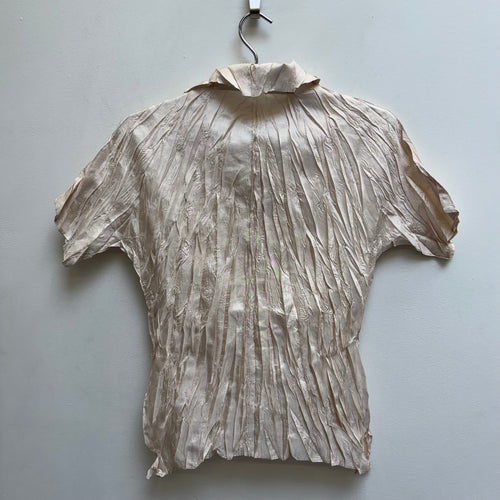 00s Issey Miyake Pleats Please Crinkled Polo T-Shirt