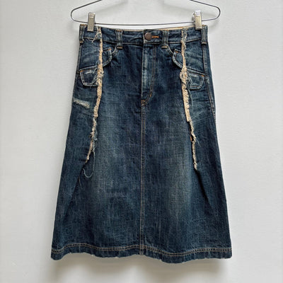 FW04 Comme Des Garçons Tricot Midi Denim Skirt