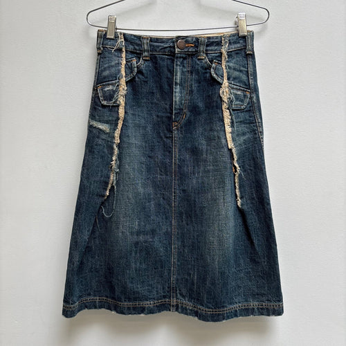 FW04 Comme Des Garçons Tricot Midi Denim Skirt