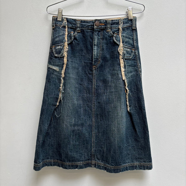 FW04 Comme Des Garçons Tricot Midi Denim Skirt