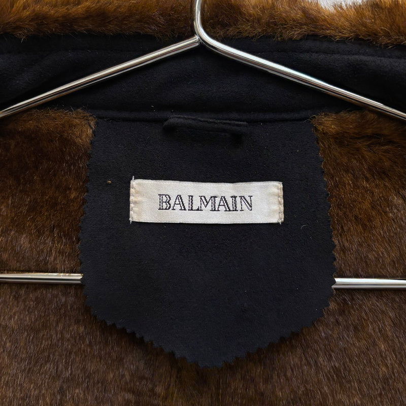 Balmain Fur Lining Zip Up Jacket