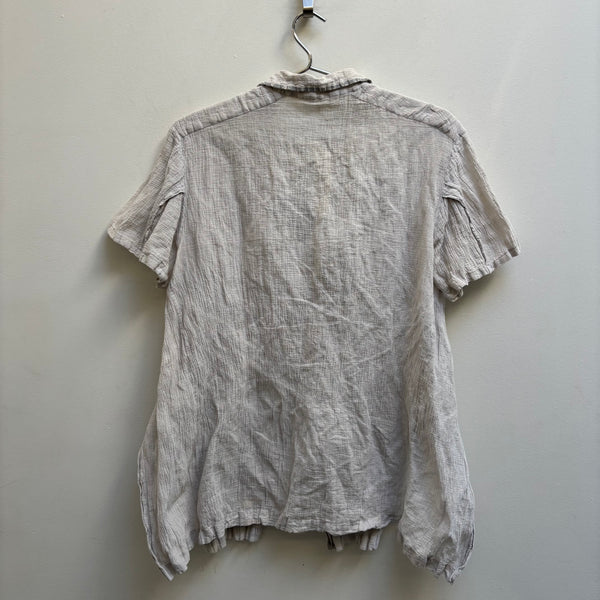 00s Marithé Francois Girbaud Wrinkled Button Up Shirt