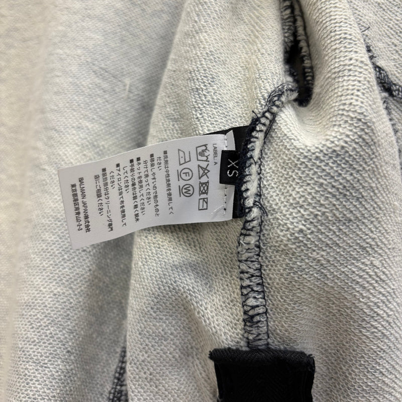 Balmain Semi Washed Zip Up Hoodie