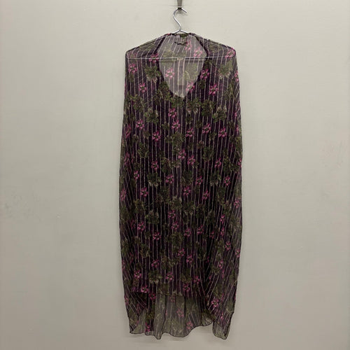 00s Jean Paul Gaultier Soleil Sheer Floral Cover Up Dress
