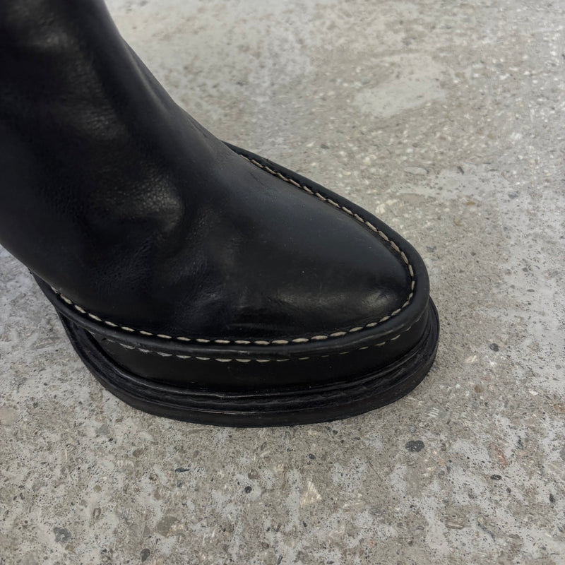 FW10 Ann Demeulemeester Stiletto Wedge Ankle Boots