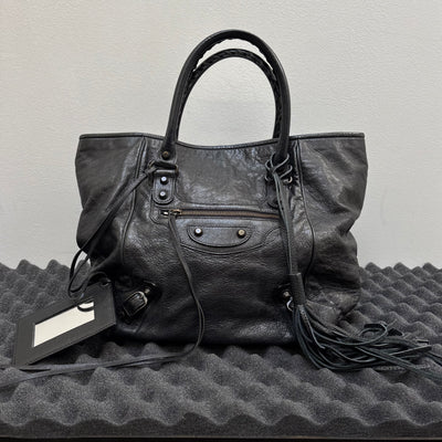 Balenciaga Leather Sunday Editors Leather Handbag