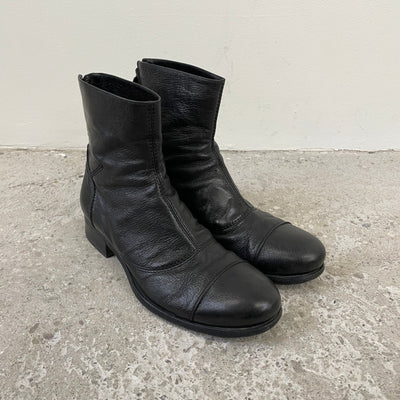 00s Costume National Back-Zip Leather Boots