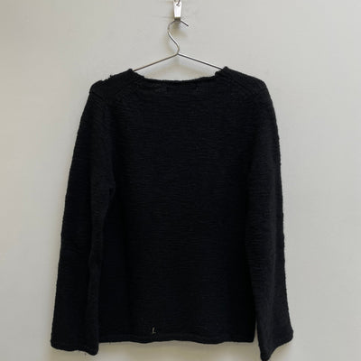 AW23 Comme Des Garçons BLACK Distressed Wool Sweater