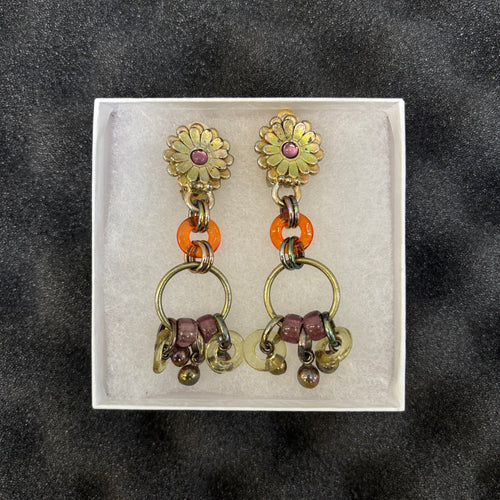 00s Jean Paul Gaultier Floral Clip On Earrings