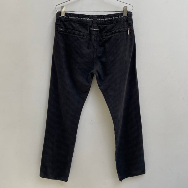 00s Jean Paul Gaultier Striped Straight Leg Jeans