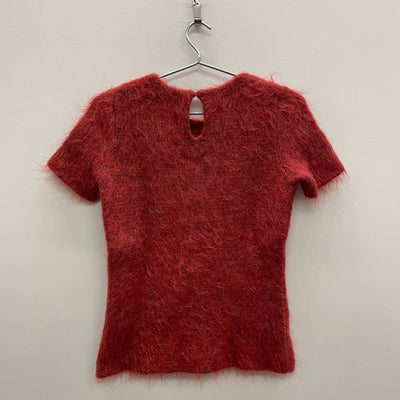FW11 Balenciaga By Nicholas Ghesquiere Red Mohair Top