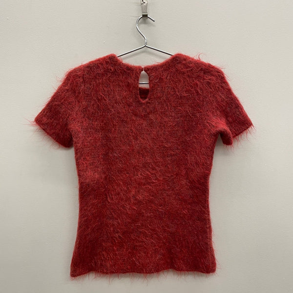 FW11 Balenciaga By Nicholas Ghesquiere Red Mohair Top