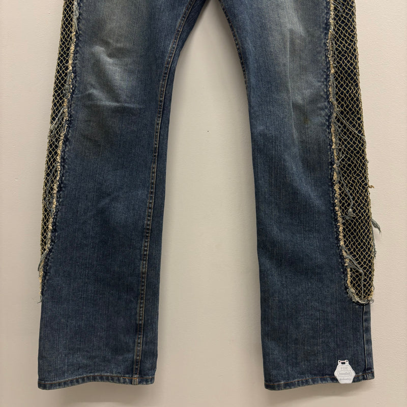00s Mihara Yasuhiro Netted Side Jeans