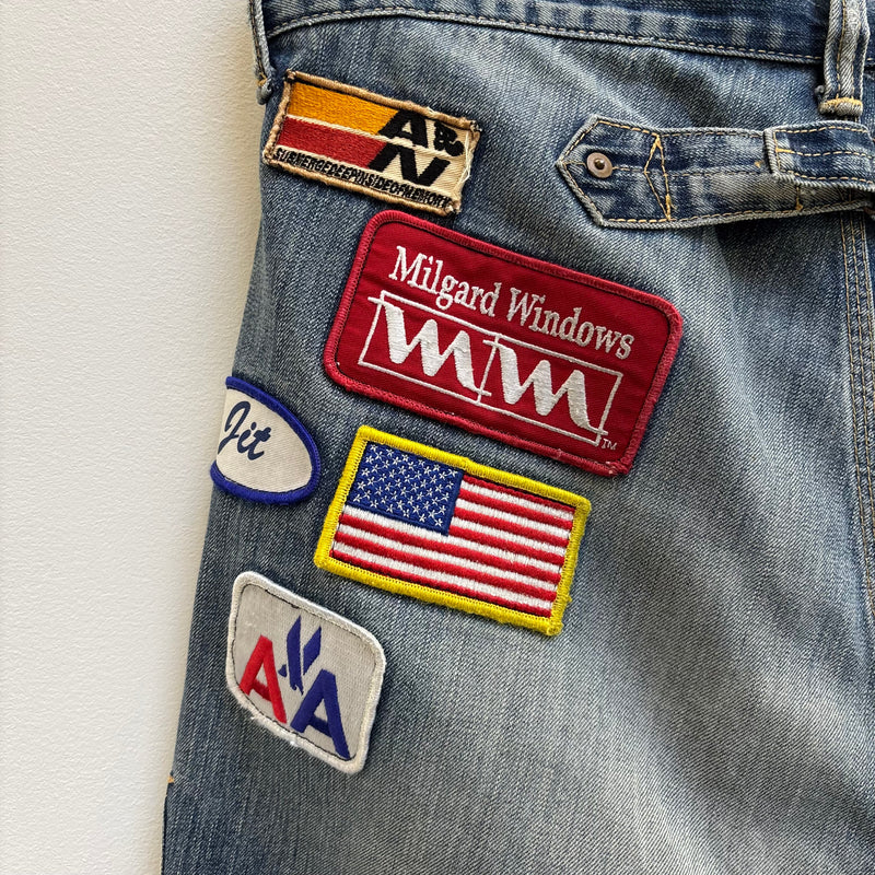 Anachronorm Distressed Patchwork Jeans