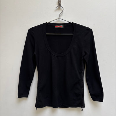 Prada Side Zipper Crewneck Sweater