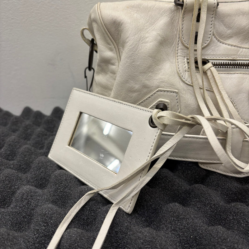 Balenciaga White Twiggy Leather Bag
