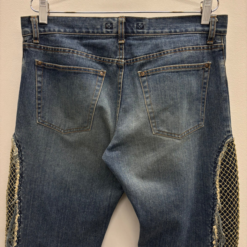 00s Mihara Yasuhiro Netted Side Jeans