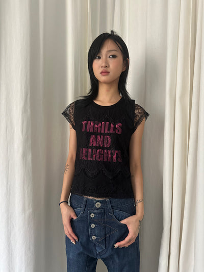 Hysteric Glamour Lace Layer T-Shirt