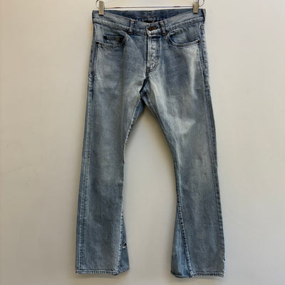 SS21 Yves Saint Laurent Bootleg Light Wash Jeans (altered)