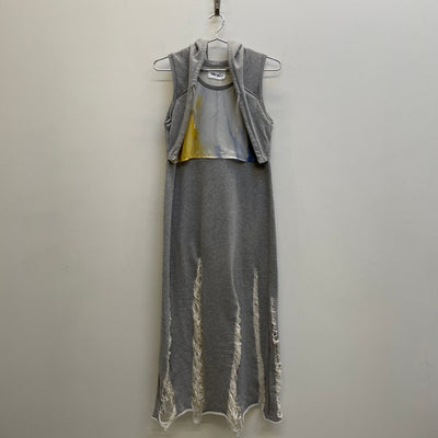 Mihara Yasuhiro X Bette Ridgeway Distressed Hybrid Hoodie Dress