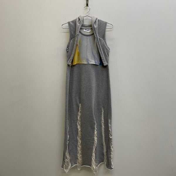 Mihara Yasuhiro X Bette Ridgeway Distressed Hybrid Hoodie Dress