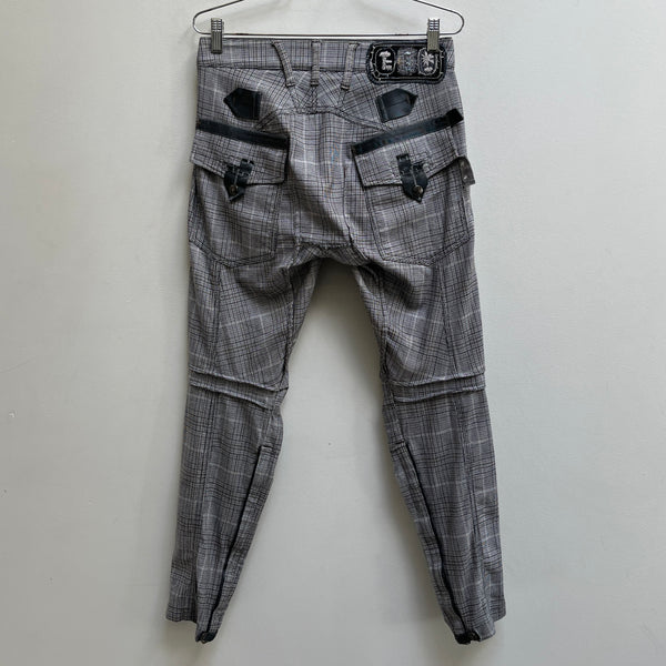 00S Marithé François Girbaud Plaid Patch Trousers