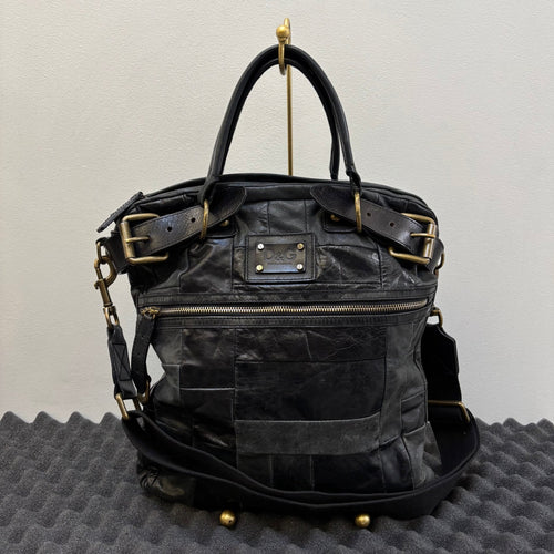 00s Dolce & Gabbana Patchwork Leather Shoulder Bag