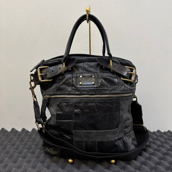 00s Dolce & Gabbana Patchwork Leather Shoulder Bag