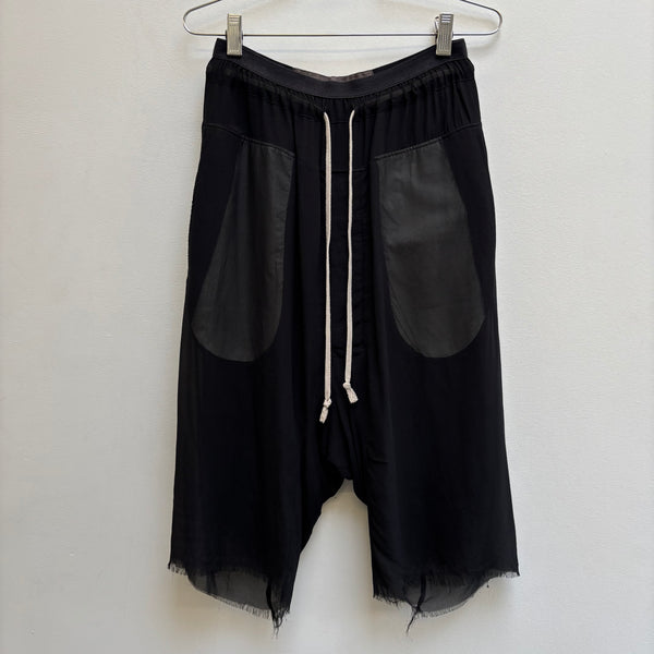 FW09 Rick Owens ‘CRUST’ Drop Crotch Silk Shorts